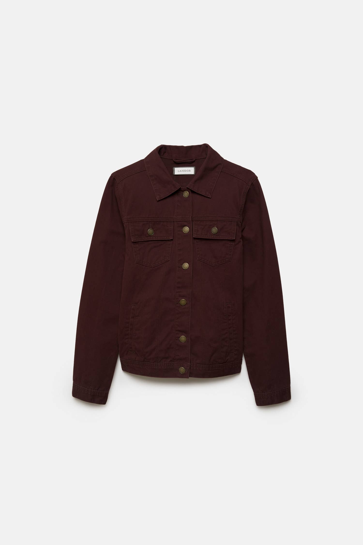 Giacca di jeans in cotone bordeaux