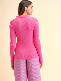 Camicia a righe in maglia di cotone