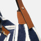 Borsa rustica a righe con tracolla