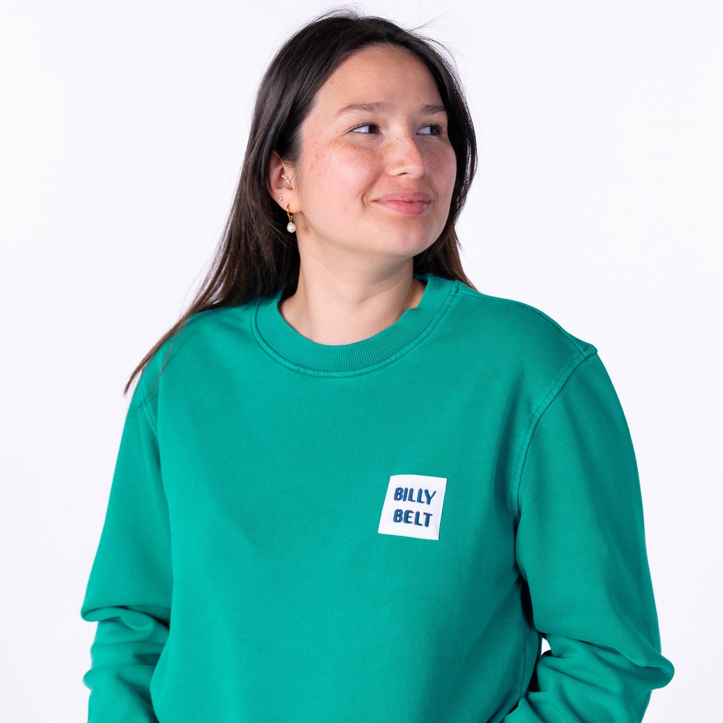 Felpa unisex verde in cotone biologico