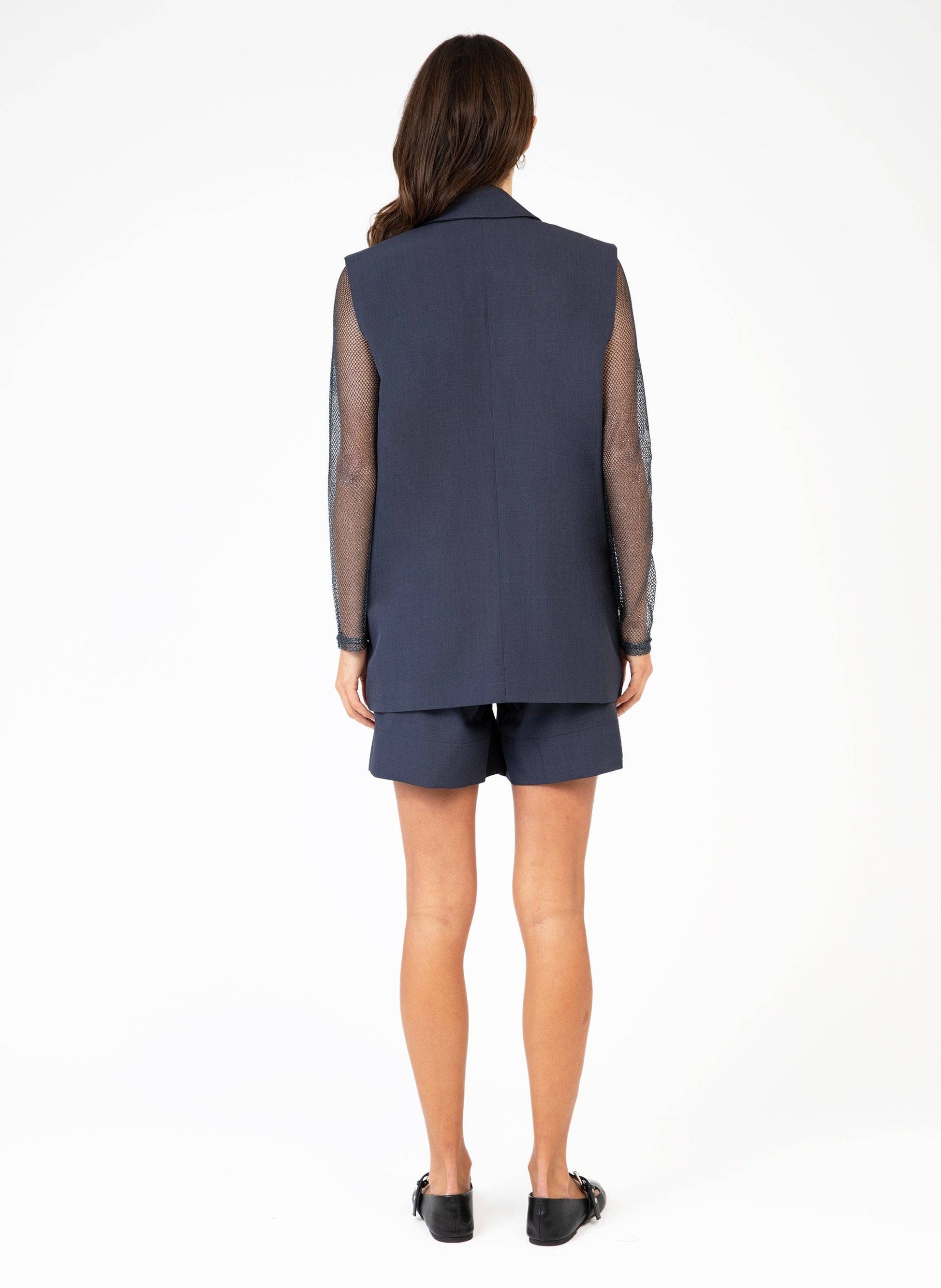 Gilet blazer Zakary indaco da donna