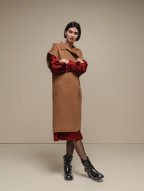 Gilet cappotto lungo smanicato da donna