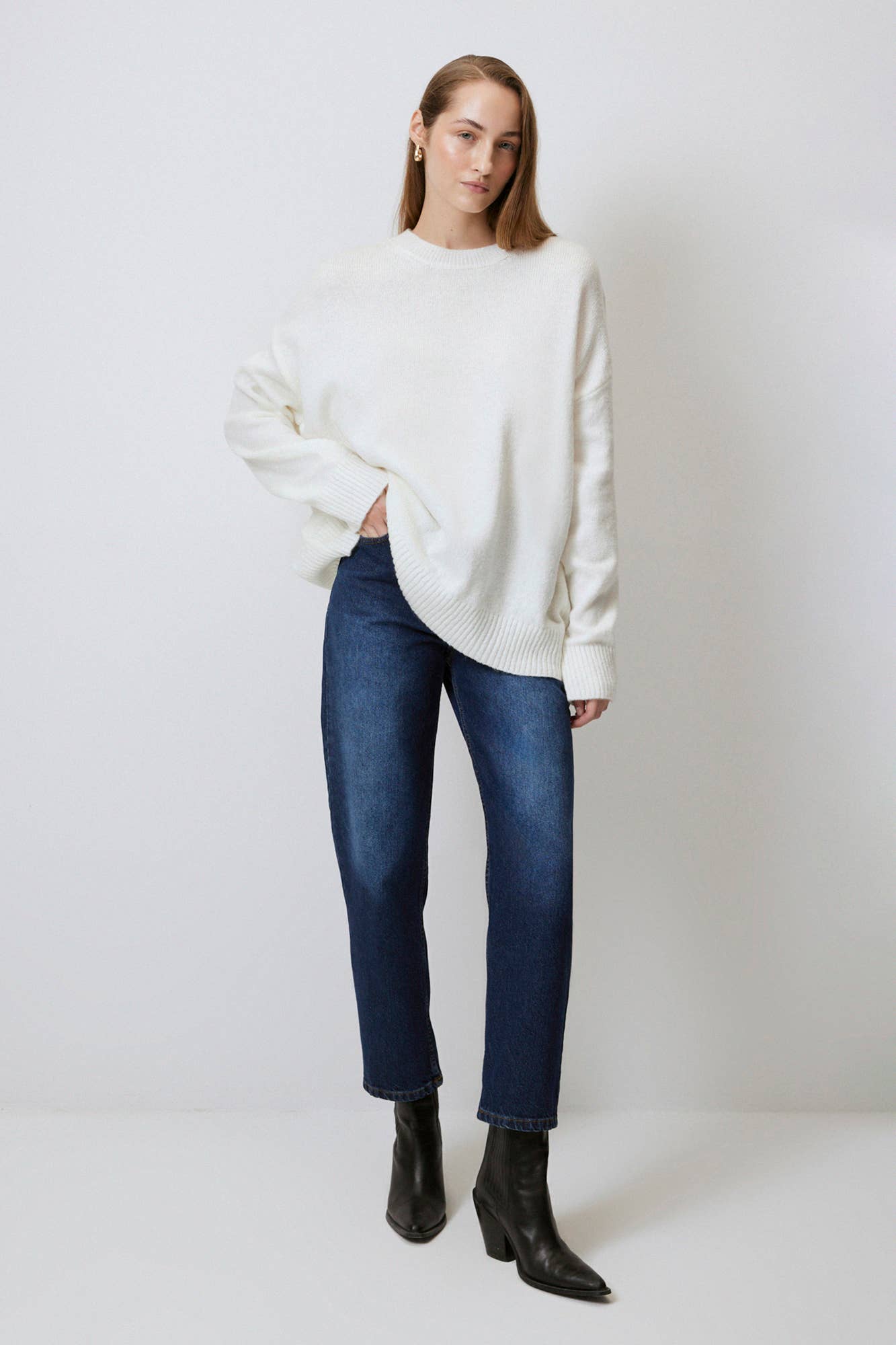 Maglione oversize tinta unita