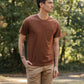 T-shirt riciclata con taschino bronzo