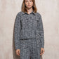 Giacca corta in tweed con bottoni