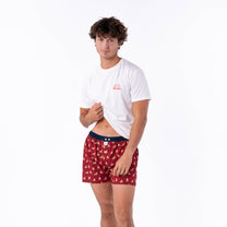 Boxer in cotone biologico con stampa trichechi