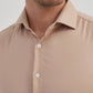 Camicia slim fit in bambù beige