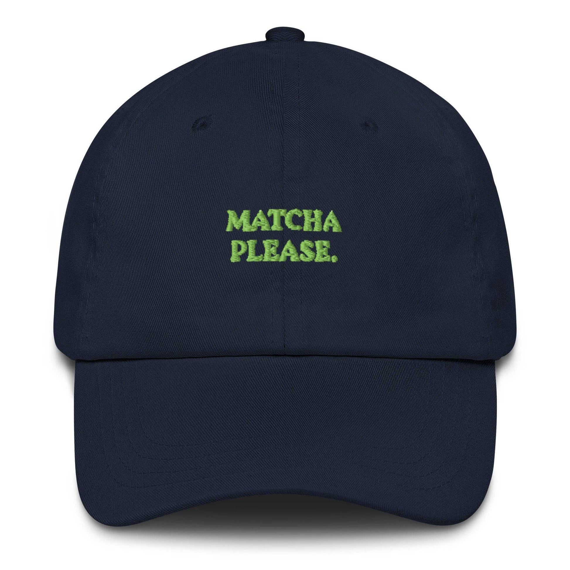 Cappellino baseball “Matcha Please” ricamato