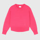 Maglione girocollo oversize in maglia spessa rosa caramella