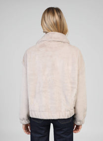 Giacca Candice in ecopelliccia color visone