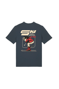 T-shirt Ski Retro in Cotone Biologico