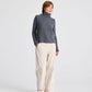 Gilet a coste in lana d’agnello GOTS grigio melange