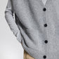 Gilet Thea in lana di agnello grigio mélange