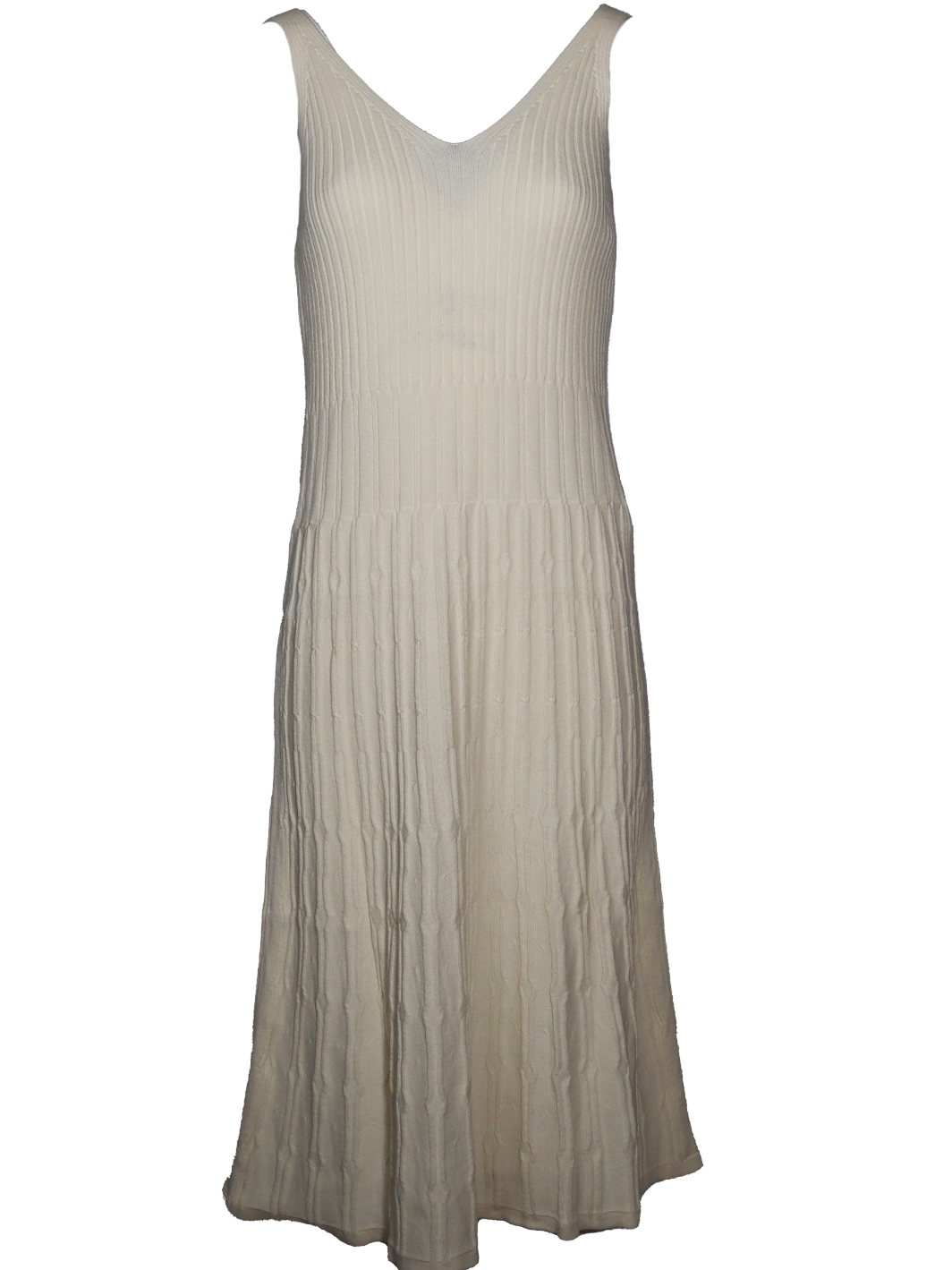 Abito midi in maglia a coste