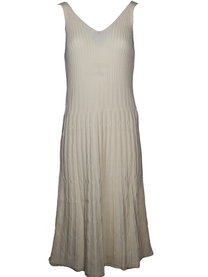 Abito midi in maglia a coste