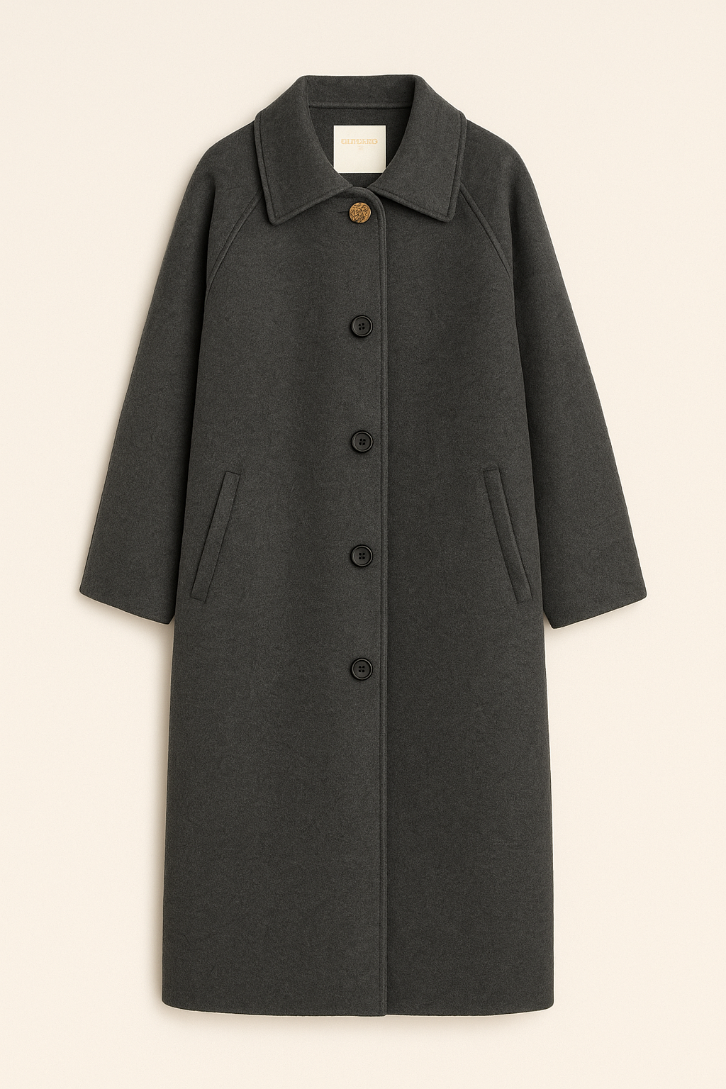 Cappotto lungo dritto elegante