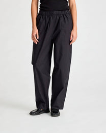 Pantaloni Jasmin in popeline di cotone biologico neri