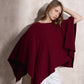 Mantella in maglia con scollo rotondo