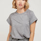 T-shirt essenziale pigmentata da donna Dusty Aqua