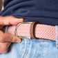 Cintura intrecciata elastica rosa antico