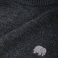 Maglione girocollo in filato riciclato color carbone