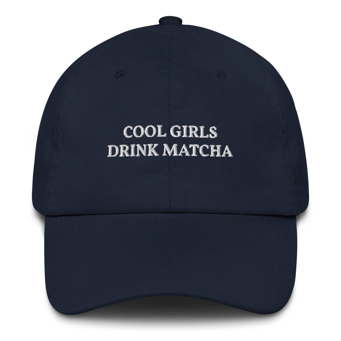 Cappellino da baseball "Cool Girls Drink Matcha" ricamato