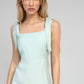 Abito midi Manta color celadon con spalline annodate