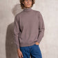 Maglione dolcevita uomo in maglia misto viscosa