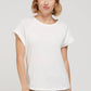 T-shirt essenziale pigmentata da donna crema burro in cotone biologico