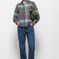 Camicia a quadri in cotone con ricamo
