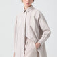 Camicia oversize a costine color pietra