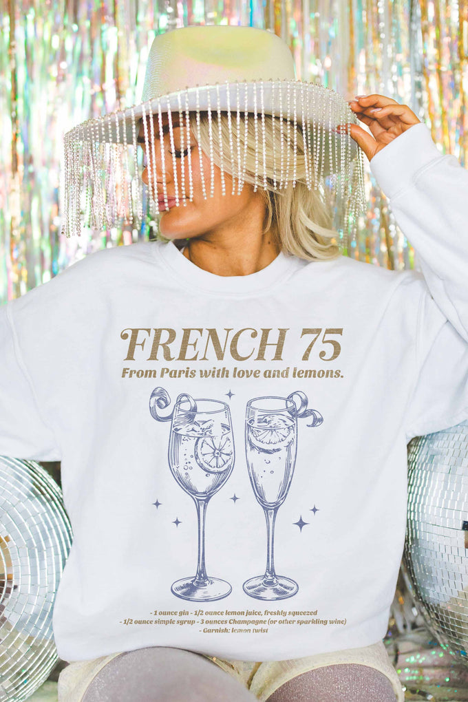 Felpa oversize con stampa French 75