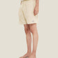 Shorts in lino color crema