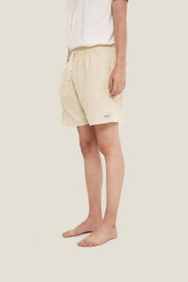 Shorts in lino color crema