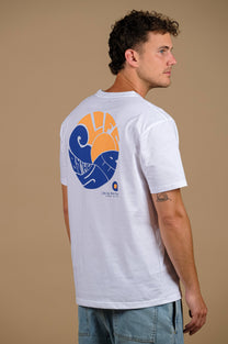T-shirt organica Life by the Sea bianca