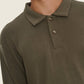 Maglione polo verde Foglia di Tè in cotone organico