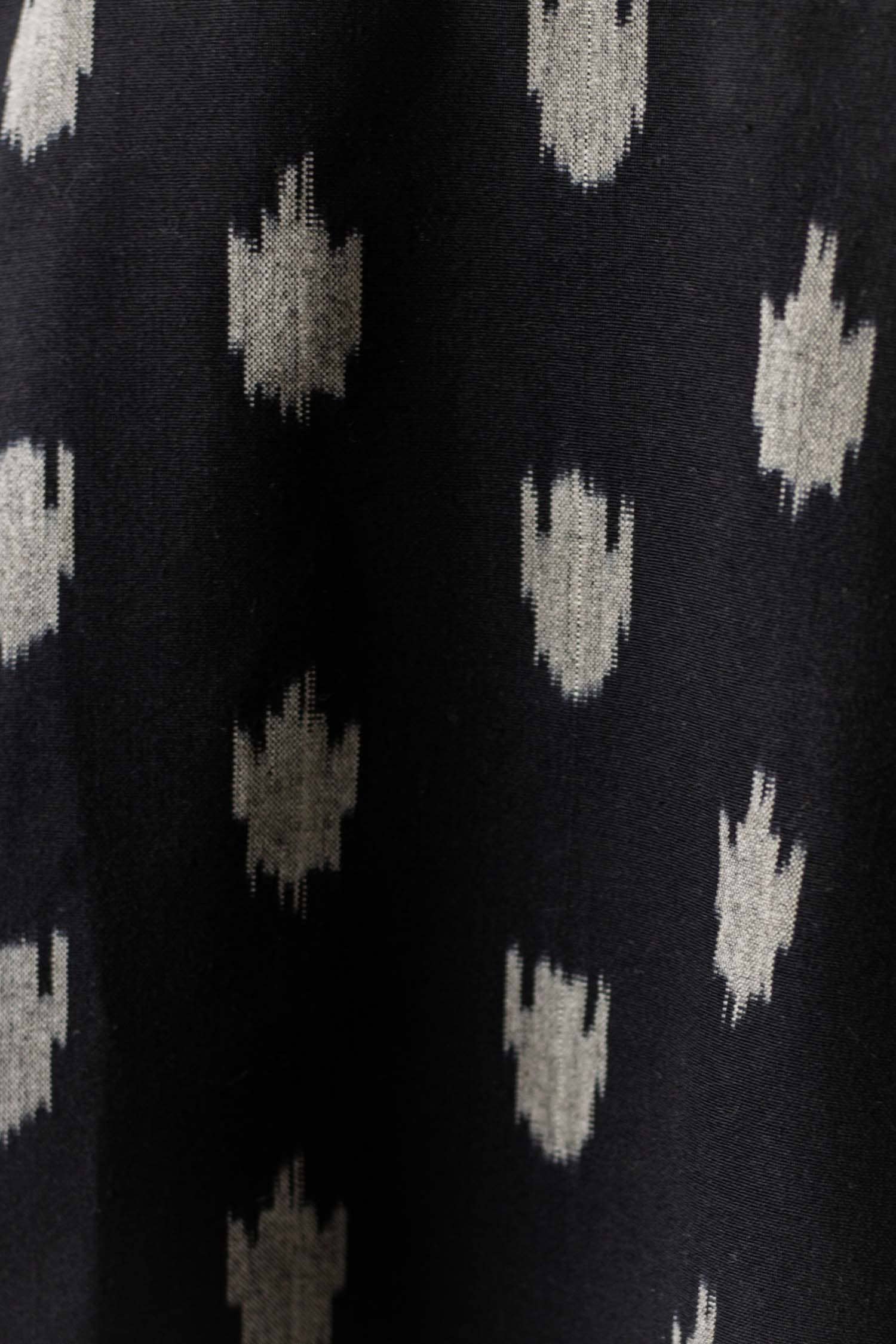 Abito camicia Delia in cotone biologico con fantasia Ikat