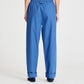 Pantaloni Astrid in popeline di cotone biologico azzurro
