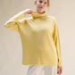 Maglione dolcevita relaxed in misto cashmere 3D knit