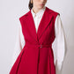 Completo gilet doppiopetto plissettato con pantaloni palazzo