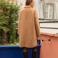 Cappotto lungo Vinnie con colletto rever e tasche frontali