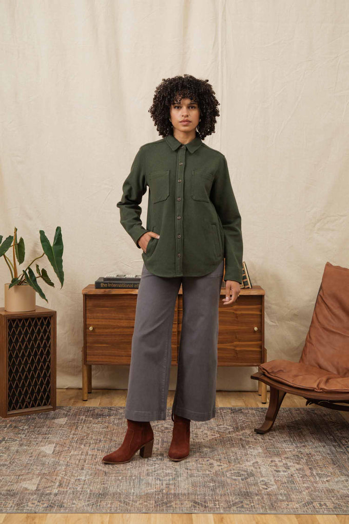 Camicione Overshirt Dawson Verde Salvia Scuro