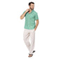 Camicia estiva a maniche corte in voile di cotone