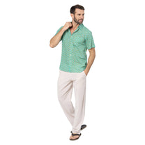 Camicia estiva a maniche corte in voile di cotone