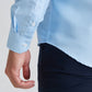Camicia azzurra a micro fantasia comfort