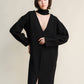 Abito reversibile in lana Merino con scollo a V