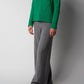 Maglione dolcevita a trecce in misto cashmere