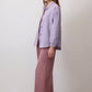 Giacca in gabardine a righe lilla