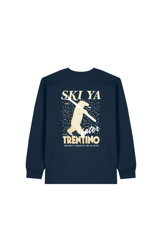 Maglietta oversize a maniche lunghe Val di Fassa in cotone organico