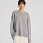 Maglione Vigga in lana d’agnello grigio melange